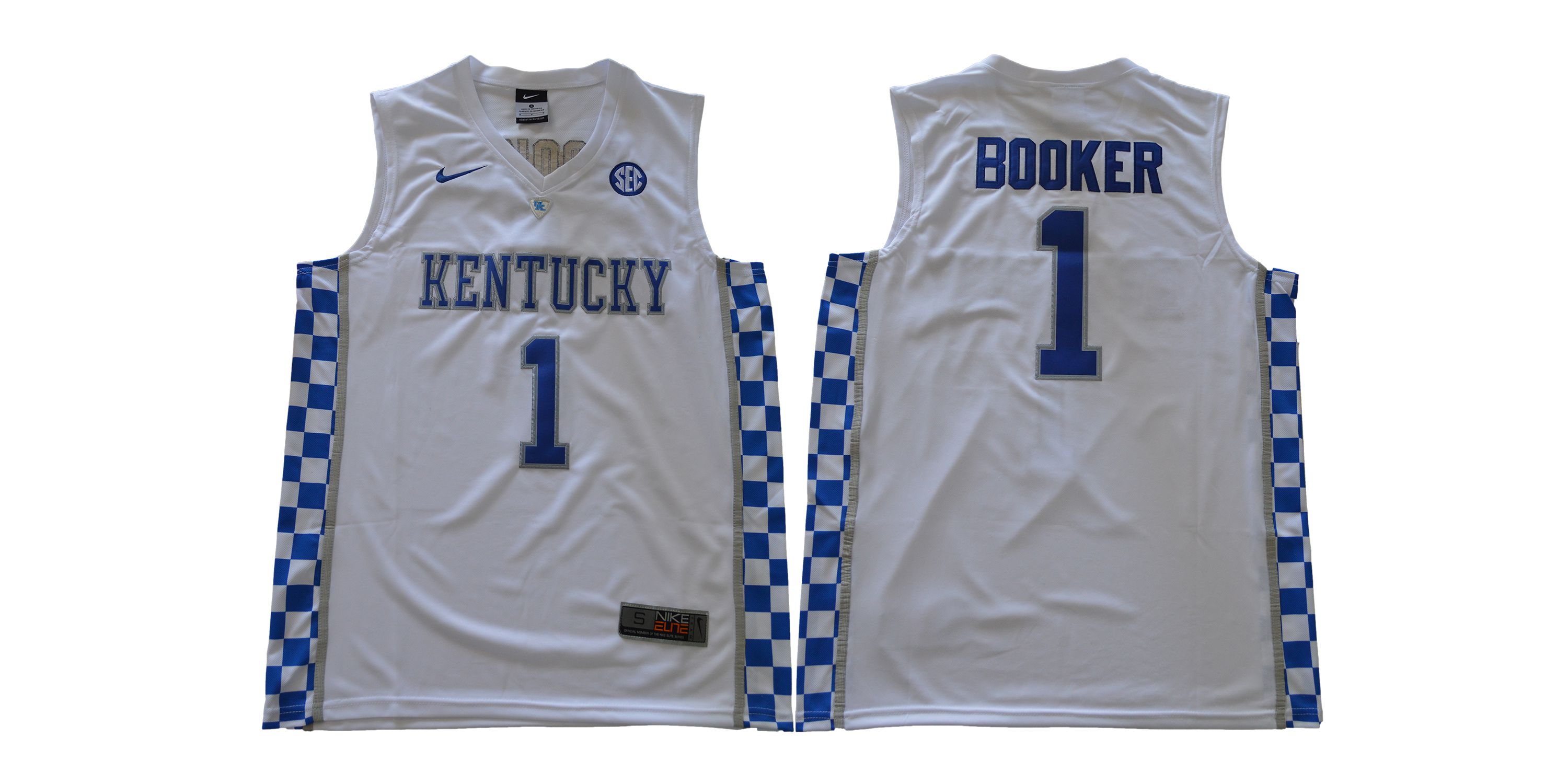 Men Kentucky Wildcats #1 Booker White NBA NCAA Jerseys->->NCAA Jersey